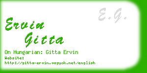 ervin gitta business card